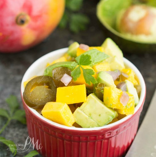 Red Onion Avocado and Mango Salsa