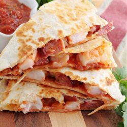 Chorizo Shrimp Quesadilla