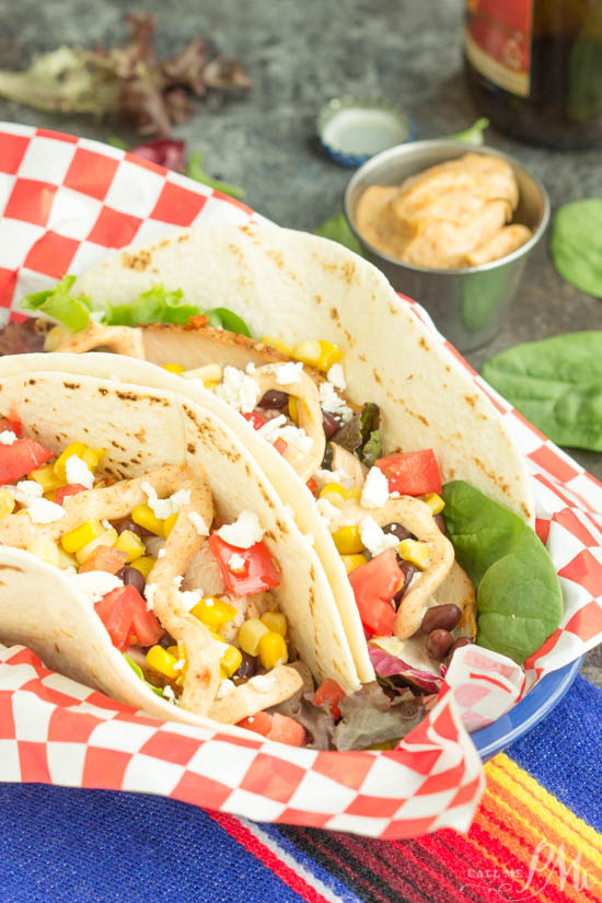 Southwest Chicken Wraps are full of nutrients and flavor. An easy recipe that starts with leftover chicken. Corn, black beans, lettuce, and tomato and a special sauce round out this delicious meal.
