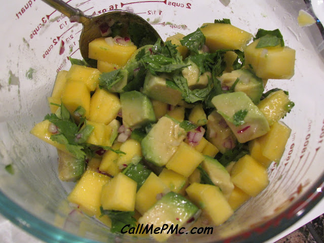 Red Onion, Avocado, and Mango Salsa  