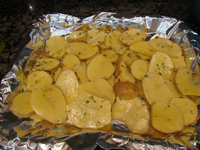 sliced potatoes