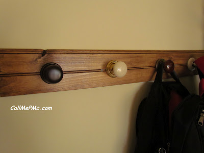 Scrap wood coat rack