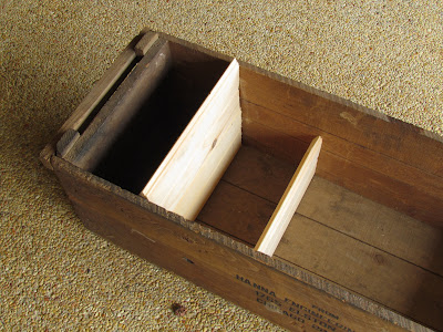 wooden shoe rack, partially built.