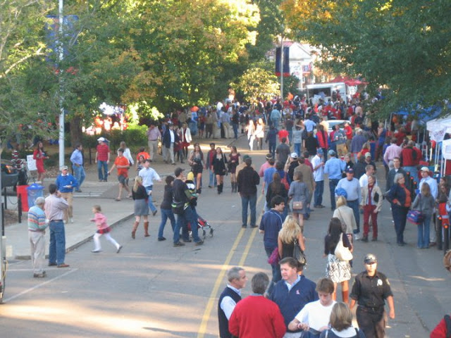 Walking around the Grove at Ole Miss