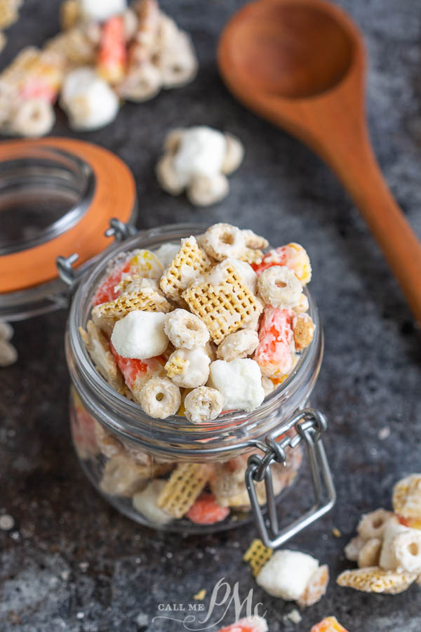 snack mix in gift jar
