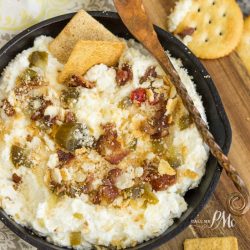 This Jalapeno Popper Dip recipe is a definite favorite and always a crowd-pleaser! Rich, creamy, spicy, and tons of flavor. This dip is loaded with spicy jalapenos and ... and best of all bacon!!