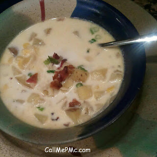 bowl of corn and potato chowder