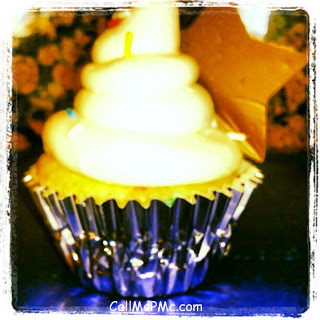cupcake with frosting.