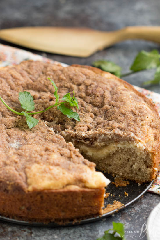dessert. Apple Cinnamon Coffee Cake is a tender, spiced apple cake with a thread of cream cheese running through it and a nutty cinnamon pecan streusel sprinkled on top! Apple Cinnamon Coffee Cake