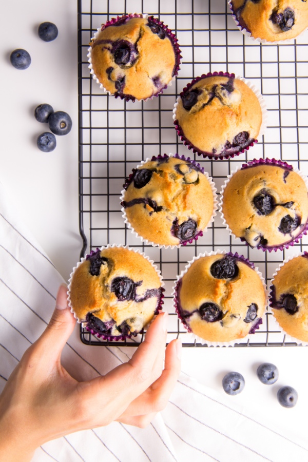 Get bakery-style that are buttery, soft, and fluffy with my Quick Blueberry Muffins. 
