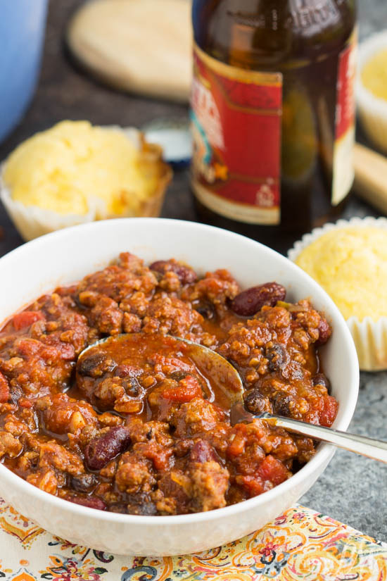 First Place Chili recipe is a great cold weather meal. Made in one pot, it's an easy weeknight dinner for your family with plenty of leftovers. First Place Chili recipe is a great cold weather meal. Made in one pot, it's an easy weeknight dinner for your family with plenty of leftovers.