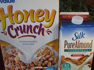 healthy cereal and almond milk