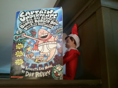 Elf on the shelf reading