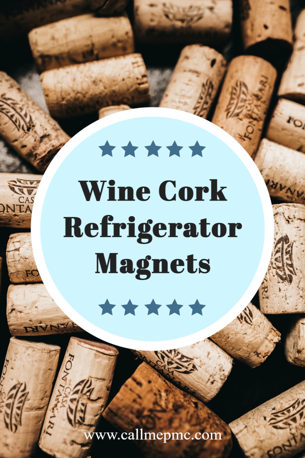 Wine Cork Craft ~ Refrigerator Magnets - These cute and colorful wine cork magnets make your refrigerator extra charming.