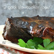 Two Pack Slow Cooker Roast is an easy weeknight dinner option. Full of flavor and totally hands-off cooking make this my co-to weeknight dinner recipe.