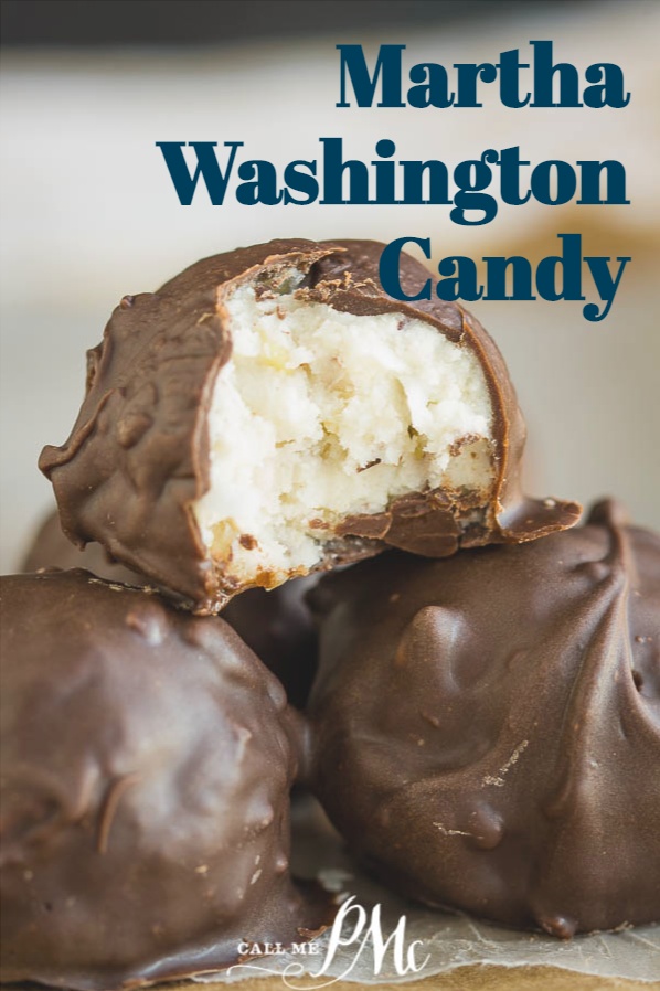Martha Washington Candy is a classic candy made with chocolate, coconut and pecans. 