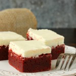 Red Velvet Brownies with Cream Cheese Frosting