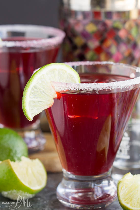 A festive twist on a classic cocktail, this Skinny Pomegranate Margarita is sure to become your new favorite cocktail.   This is a gorgeous, delicious, and refreshing drink recipe that doesn't have to be reserved for the holidays!