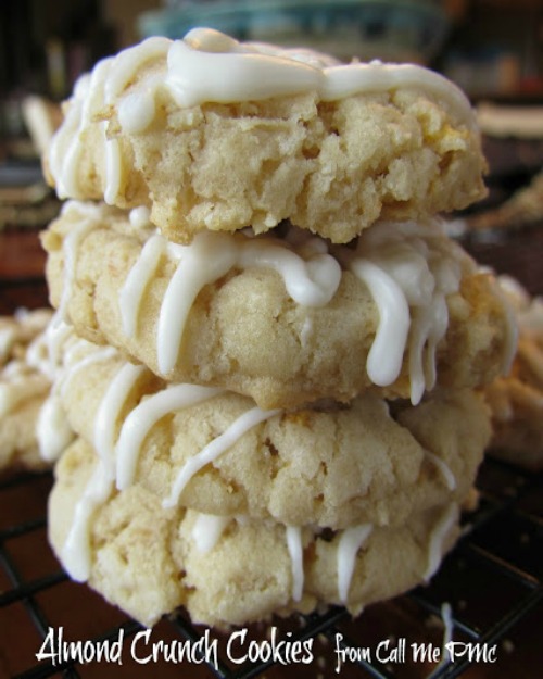 Almond Crunch Cookies via callmepmc.com, the crunchiest cookies ever with a wonderful almond flavor