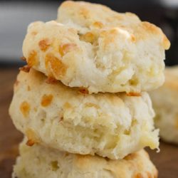 Blue Cheese Biscuits are a delicious, cheesy twist on the classic Southern biscuit. This biscuit recipe is tender and flaky. They make the perfect savory bread to accompany any meal.