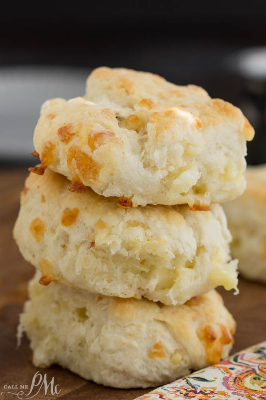 Blue Cheese Biscuits are a delicious, cheesy twist on the classic Southern biscuit. This biscuit recipe is tender and flaky. They make the perfect savory bread to accompany any meal.