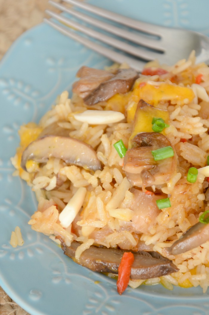 This Extreme Rice has an amazingly rich flavor from the French onion soup, mushrooms, and pimentos. It's an easy, side dish that goes perfectly with chicken, beef, and fish. This one-pan dish is a delicious meal side.