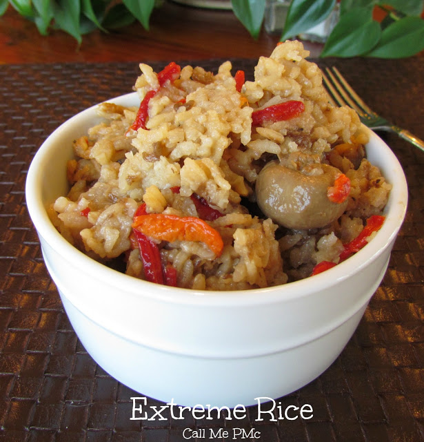 rice loaded with mushrooms peppers extreme rice