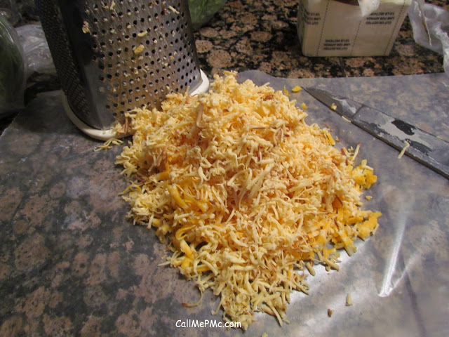 grated cheese on a counter ingredients
