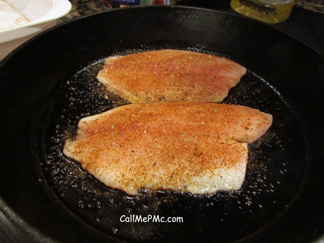 Pan Seared Catfish over Champagne Risotto with Champagne Pan Sauce has spicy seared catfish over a special champagne risotto is an elegant and flavorful special occasion dinner! #fish #catfish #champagne #risotto #sauce #recipe Pan Seared Catfish