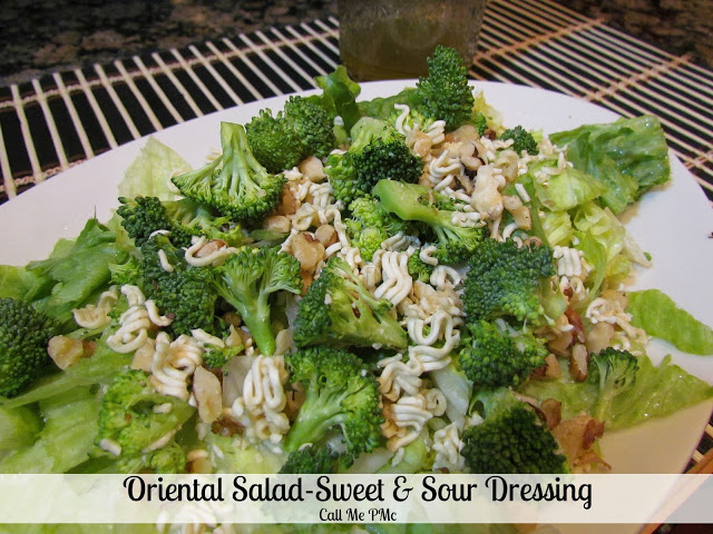 oriental salad with sweet & sour dressing