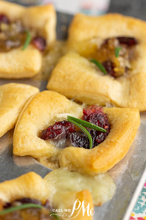 Brie and dried fruit in dough Cranberry Brie Bites