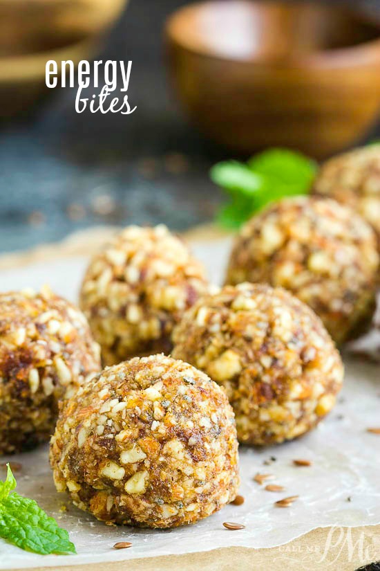 Easy homemade Energy Bites healthy snack bites