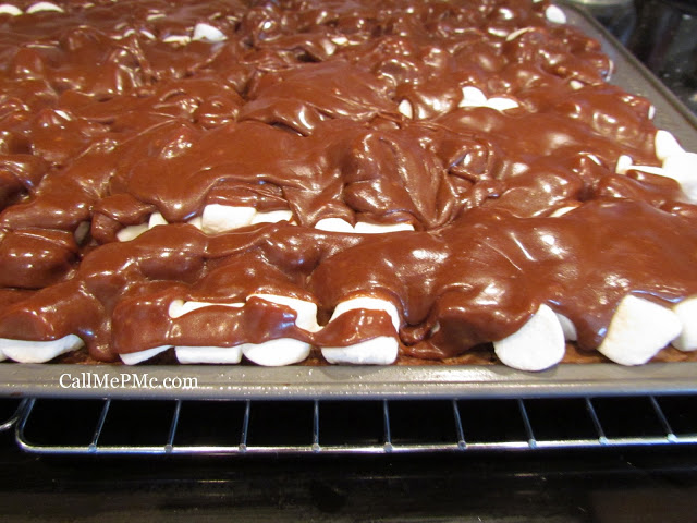 rocky road or MS mud cake pan of chocolate cake