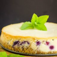 Best Blueberry Cheesecake Recipe (better than Starbucks) - vanilla wafer crust full of fresh fruit. Homemade recipe with detailed instructions #cheesecake #recipes #dessert #callmepmc #dessertrecipe #blueberry