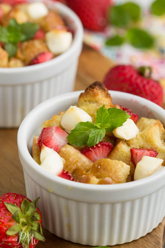 Super easy Strawberry Stuffed French Toast Casserole is stuffed with strawberries and cream cheese. It's an easy and delicious breakfast bake!