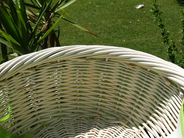 fabric lined wicker Easter basket