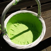 DIY Fabric Lined Wicker Easter Basket