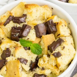 Rich and creamy, Chocolate Chunk Bread Pudding has large chunks of chocolate. Serve it warm with a scoop of vanilla ice cream. One bite and you'll agree that this is the ultimate bread pudding recipe!