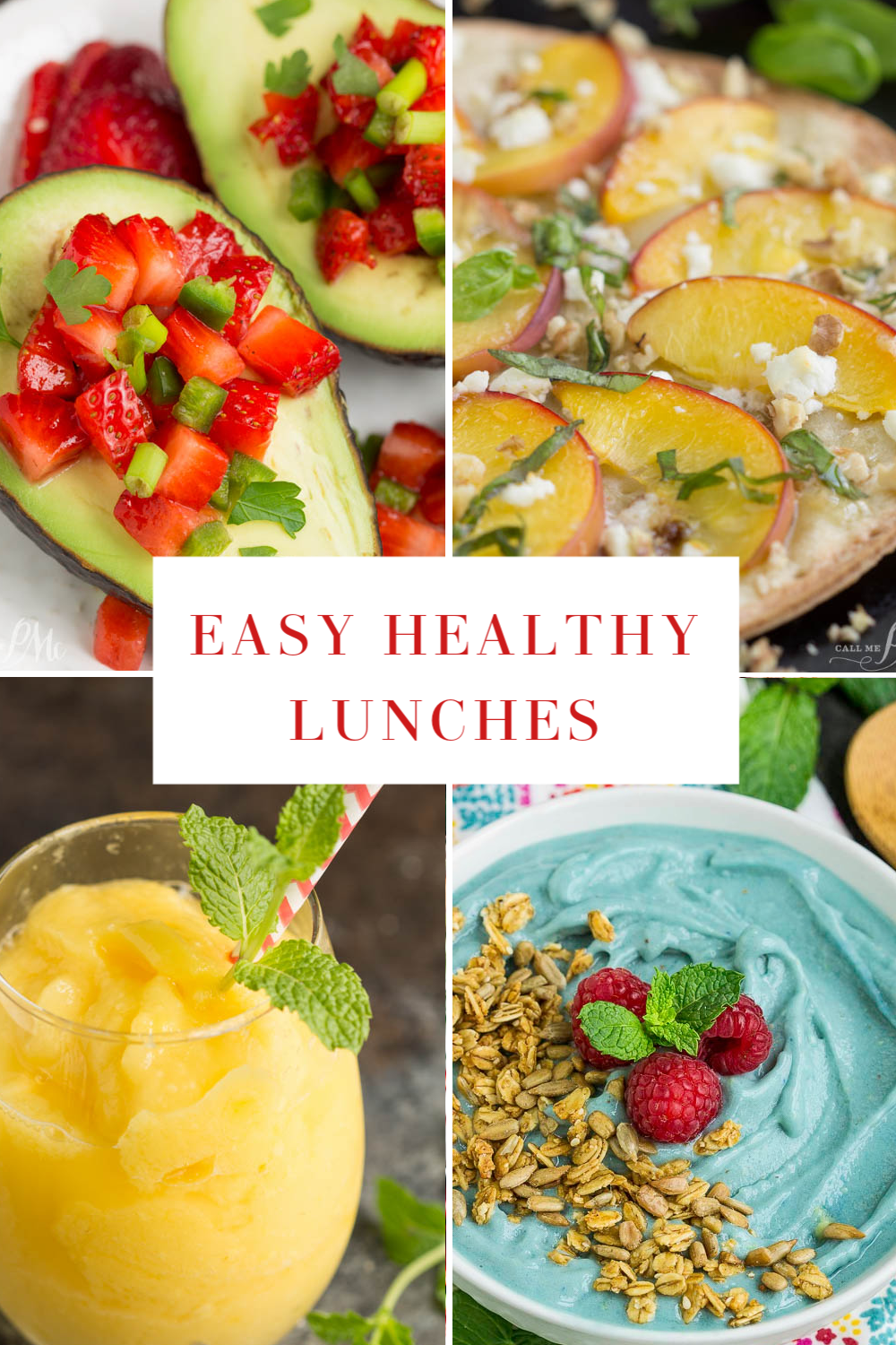 HEALTHY LUNCHES for quick, easy, and healthy lunches and snacks. I’ve rounded up some of the healthiest, most delicious lunches out there. #recipes #lunch #easy #healthy #fruit #roundup HEALTHY LUNCHES