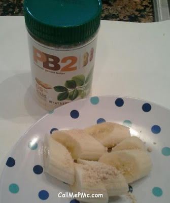bananas and PB2 bananas and PB2