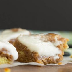 Easy Honey Bun Cake has a buttery yellow cake layer, topped with a cinnamon roll filling top layer. A vanilla glaze then smothers the entire cake with sweetness. This is an easy way to enjoy cinnamon rolls without the wait time of yeast rising.