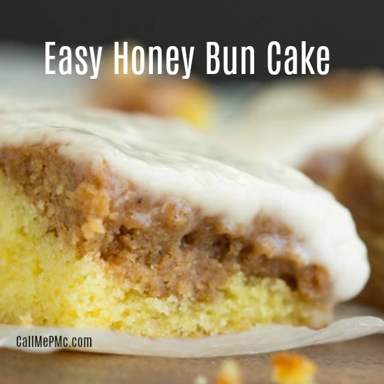 slice of honey bun cake