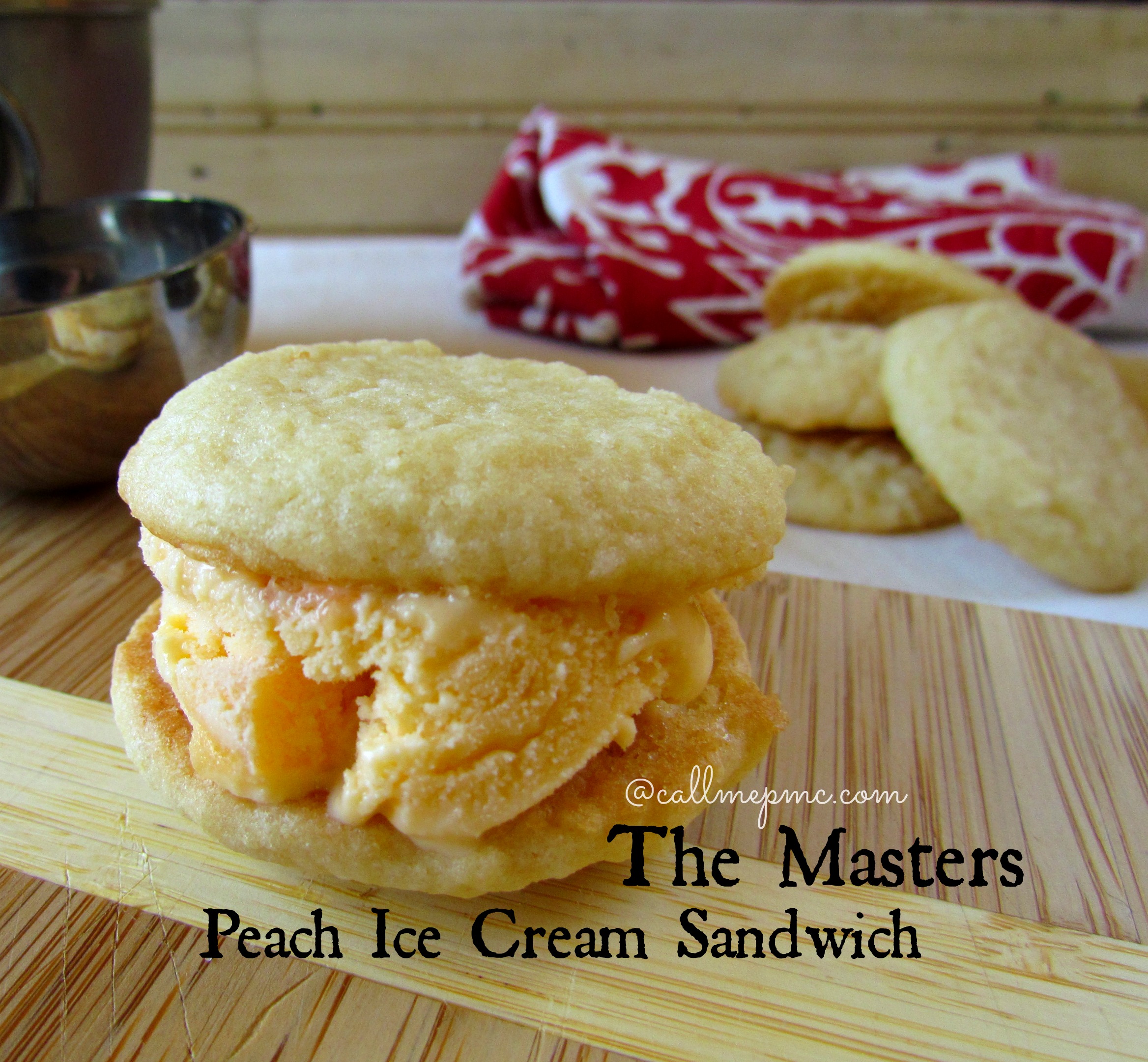 Peach Ice Cream Sandwich  