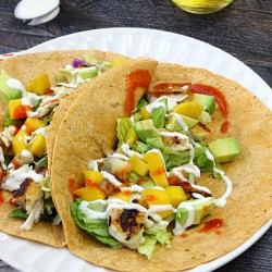 Fish Tacos with Mango Avocado Relish