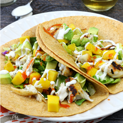 Fish Tacos with Mango Avocado Salsa