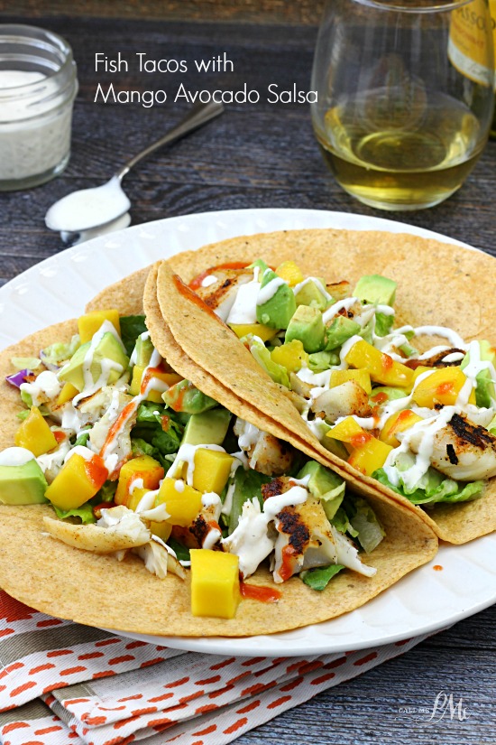 Fish Tacos with Mango Avocado Salsa 