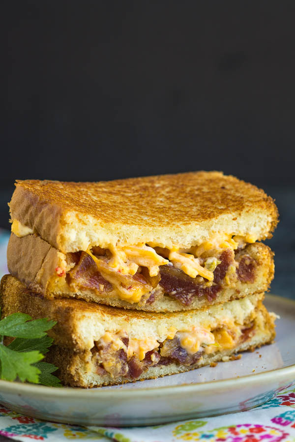 bacon and cheese toasted sandwich Jalapeno pimento bacon grilled cheese