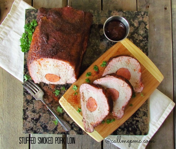 Stuffed smoked pork loin 