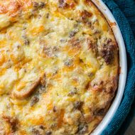 SAUSAGE CORN BREAD PUDDING
