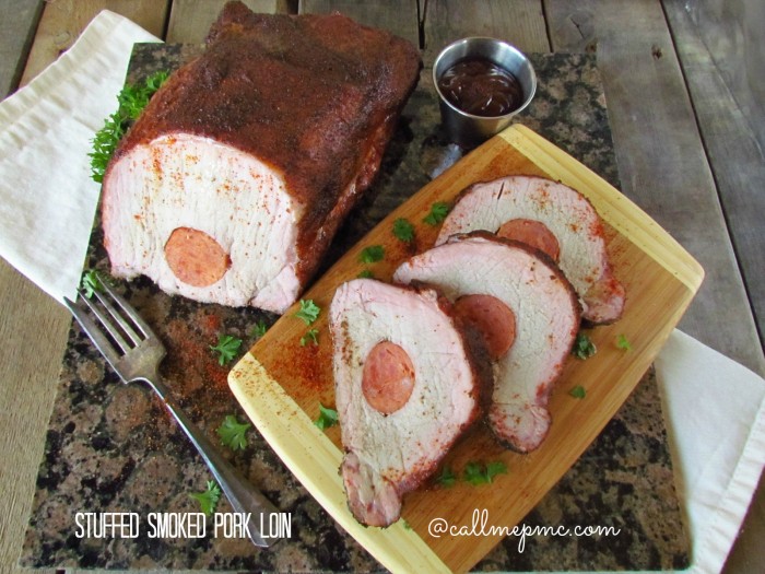 Stuffed smoked pork loin